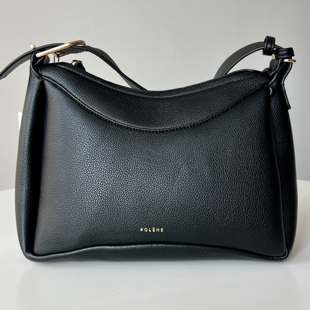 Polene Elegant Black Shoulder Bag